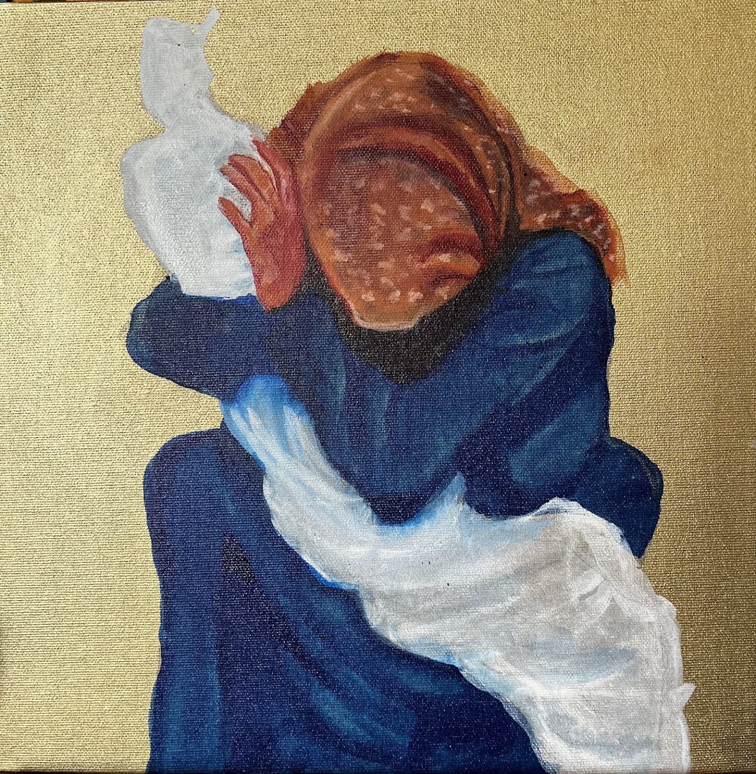 Detail van glazuur op een handgevormde beker